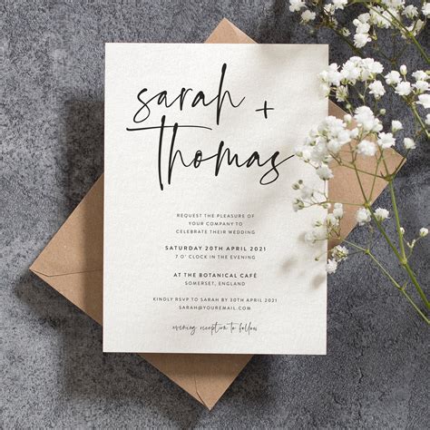 simple wedding invitations